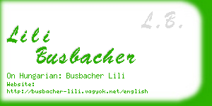 lili busbacher business card